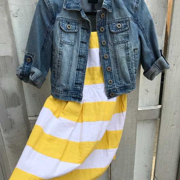 LOFT Dresses & Skirts - Ann Taylor Loft Summer Sun Dress Yellow & White